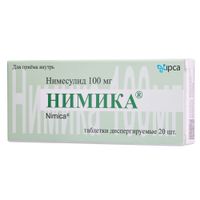 Нимика таблетки дисперг 100мг 20шт Нимика таблетки дисперг 100мг 20шт