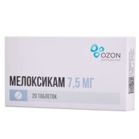 Мелоксикам таблетки 7,5мг 20шт Мелоксикам таблетки 7,5мг 20шт