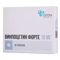 Винпоцетин Форте таблетки 10мг 30шт Винпоцетин Форте таблетки 10мг 30шт