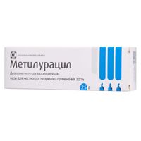 Метилурацил мазь для местного и наружного применения 10% 25г Метилурацил мазь для местного и наружного применения 10% 25г