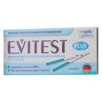 Тест на беременность Plus Evitest/Эвитест 2шт миниатюра Тест на беременность Plus Evitest/Эвитест 2шт миниатюра