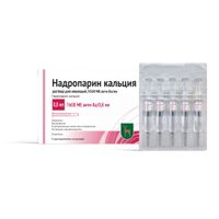 Надропарин кальция раствор для инъекций шприц 9500анти-Ха МЕ/мл 0,8мл 5шт