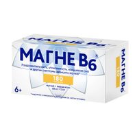 Магне В6 таблетки п/о 48мг+5мг 180шт миниатюра фото №3 Магне В6 таблетки п/о 48мг+5мг 180шт миниатюра фото №3
