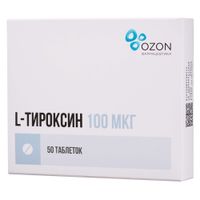 L-тироксин таблетки 100мкг 50шт