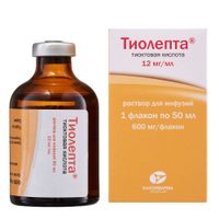 Тиолепта раствор для инфузий 12мг/мл 50мл+Футляр светозащитный подвесной миниатюра фото №2