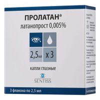 Пролатан капли глазные 0,005% 2,5мл 3шт Пролатан капли глазные 0,005% 2,5мл 3шт