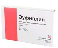 Эуфиллин раствор для в/в введ. 24мг/мл 10мл 10шт