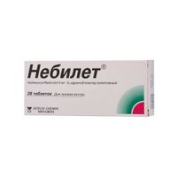 Небилет таблетки 5мг 28шт Небилет таблетки 5мг 28шт