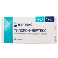 Тилорон-Вертекс таблетки п/о плен. 125мг 6шт миниатюра