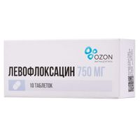 Левофлоксацин таблетки п/о плен. 750мг 10шт Левофлоксацин таблетки п/о плен. 750мг 10шт
