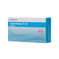 Торасемид таблетки 5мг 30шт Торасемид таблетки 5мг 30шт