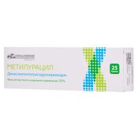 Метилурацил мазь для местного и наружного применения 10% 25г Метилурацил мазь для местного и наружного применения 10% 25г
