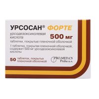 Урсосан Форте таблетки п/о плен. 500мг 50шт Урсосан Форте таблетки п/о плен. 500мг 50шт
