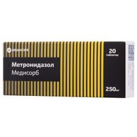 Метронидазол Медисорб таблетки 250мг 20шт Метронидазол Медисорб таблетки 250мг 20шт