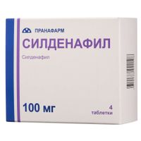 Силденафил таблетки п/о плен. 100мг 4шт Силденафил таблетки п/о плен. 100мг 4шт