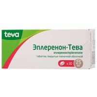 Эплеренон-Тева таблетки п/о плен. 25мг 30шт Эплеренон-Тева таблетки п/о плен. 25мг 30шт