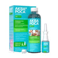 Набор для всей семьи с 0 мес. АкваРоса: Ополаскиватель для слизистых 0,9% 300мл+Спрей назальный 30мл Набор для всей семьи с 0 мес. АкваРоса: Ополаскиватель для слизистых 0,9% 300мл+Спрей назальный 30мл