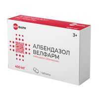 Албендазол Велфарм таблетки, покрытые пленочной оболочкой 400мг миниатюра