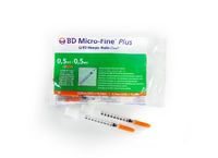 Шприц инсулиновый U-100 Micro-Fine Plus BD/БиДи 0,33х12,7мм 0,5мл 10шт (320921)