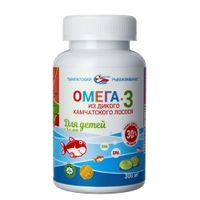Омега-3 из дикого камчатского лосося для детей с 3 лет Salmonica/Салмоника капсулы 300мг 250шт
