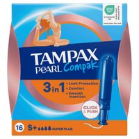Тампоны гигиенические с аппликатором Super Plus Compak Pearl Tampax/Тампакс 16шт