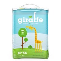 Трусики-подгузники Lovular/Ловулар giraffe m 6-10 кг, 56 шт/уп