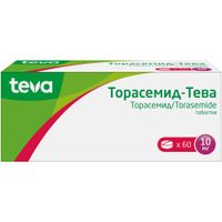 Торасемид-Тева таблетки 10мг 60шт миниатюра фото №3