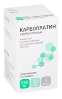 Карбоплатин концентрат для приг. раствора для инфузий 10мг/мл 15мл
