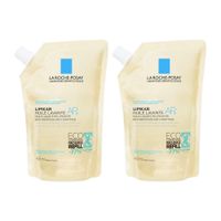2Х Масло для душа липидовосполняющее смягчающее Lipikar AP+ La Roche Posay/Ля рош позе сменный блок 400мл
