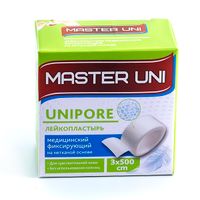 Лейкопластырь фиксирующий на нетканой основе Master Uni/Мастер Юни 3х500см