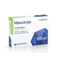 Максигра таблетки п/о плен. 100мг 4шт миниатюра фото №3