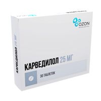 Карведилол таблетки 25мг 30шт миниатюра фото №2