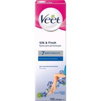 Крем Veet (Вит) Silk & Fresh для депиляции для чувствительной кожи 100 мл