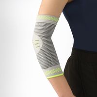 Бандаж компрессионный на локтевой сустав с силиконовыми вставками SportSupport SB E01, серый, р. XL