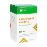 Вальпроевая кислота таблтаблетки пролонг. действия п/о плен. 300мг 100шт