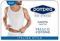 Майка мужская из хлопка белая Pompea р.XL миниатюра