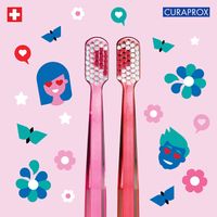 Щетка зубная ультрамягкая для взрослых Duo Love Curaprox/Курапрокс 2шт (CS5460/2) миниатюра фото №7