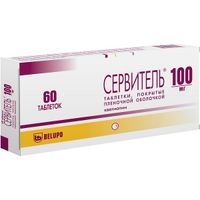 Сервитель таблетки п/о плен. 100мг 60шт