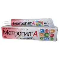 Метрогил А гель для наружного применения 0,1% +1% 20г