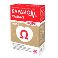 КардиоМ Омега-3 Форте капсулы 1375мг 30шт миниатюра фото №2