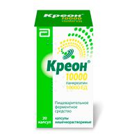 Креон 10000 капсулы кш/раств 150мг 20шт