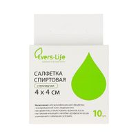 Салфетка спиртовая стерильная Evers Life 4х4см 10шт