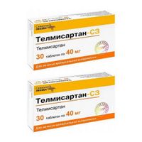 2Х Телмисартан-СЗ таблетки 40мг 30шт 2Х Телмисартан-СЗ таблетки 40мг 30шт