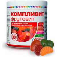 Компливит ФрутоВит жев. пастилки, витамины + минералы 30 шт.