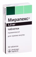 Мирапекс таблетки 1мг 30шт