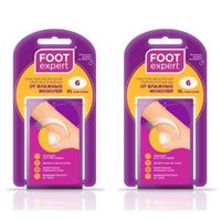 2Х Пластырь мозольный гидроколлоидный Foot Expert/Фут Эксперт 3,7см х 5,5см 6шт 2Х Пластырь мозольный гидроколлоидный Foot Expert/Фут Эксперт 3,7см х 5,5см 6шт