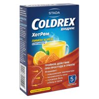 Колдрекс ХотРем вкус меда и лимона порошок для приг. раствора для приема внутрь пак. 5шт миниатюра фото №3
