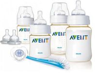 Набор Philips Avent: Бутылочка 125мл 2шт+Бутылочка 260мл 2шт+Пустышка+Щеточка Natural (SCD301/01)