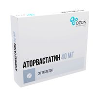 Аторвастатин таблетки п/о плен. 40мг 30шт миниатюра фото №2