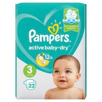 Подгузники детские Baby Dry Active Pampers/Памперс 5-9/6-10кг 22шт р.Midi (3)